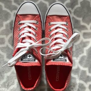 Peach/Coral Pattern Converse All Star Low Top